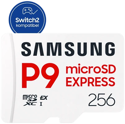 Offizielle Produktabbildung Samsung P9 Express 256 GB; kapazitätsspezifische Vorderansicht aus Hersteller-Galerie.