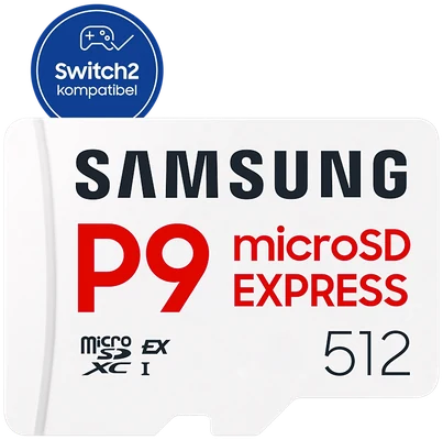 Offizielle Produktabbildung Samsung P9 Express 512 GB; kapazitätsspezifische Vorderansicht aus Hersteller-Galerie.